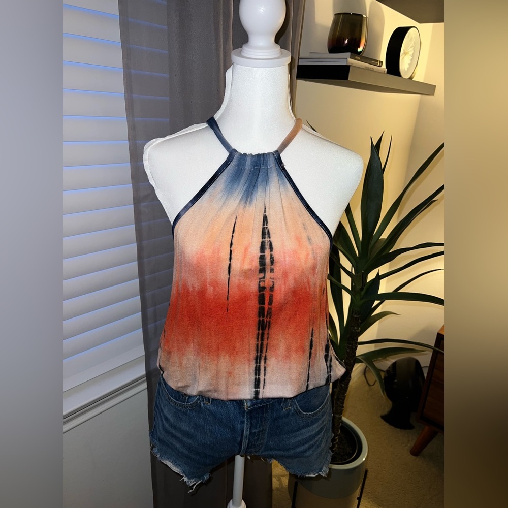 Tie-dye halter tank